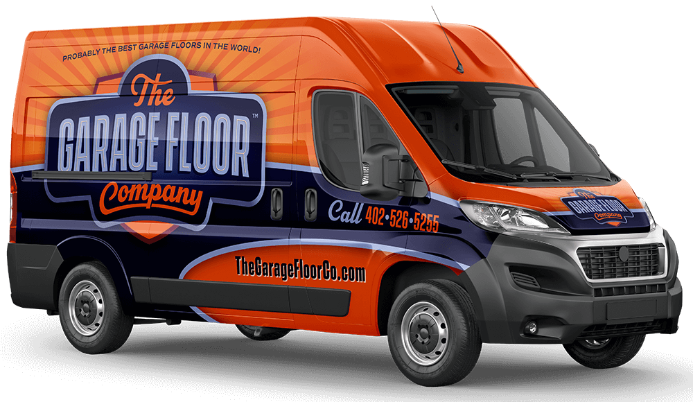The Garage Floor Company branded service van